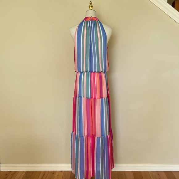 Julia Jordan Mock Necked Striped Dress - Picture 7 of 8